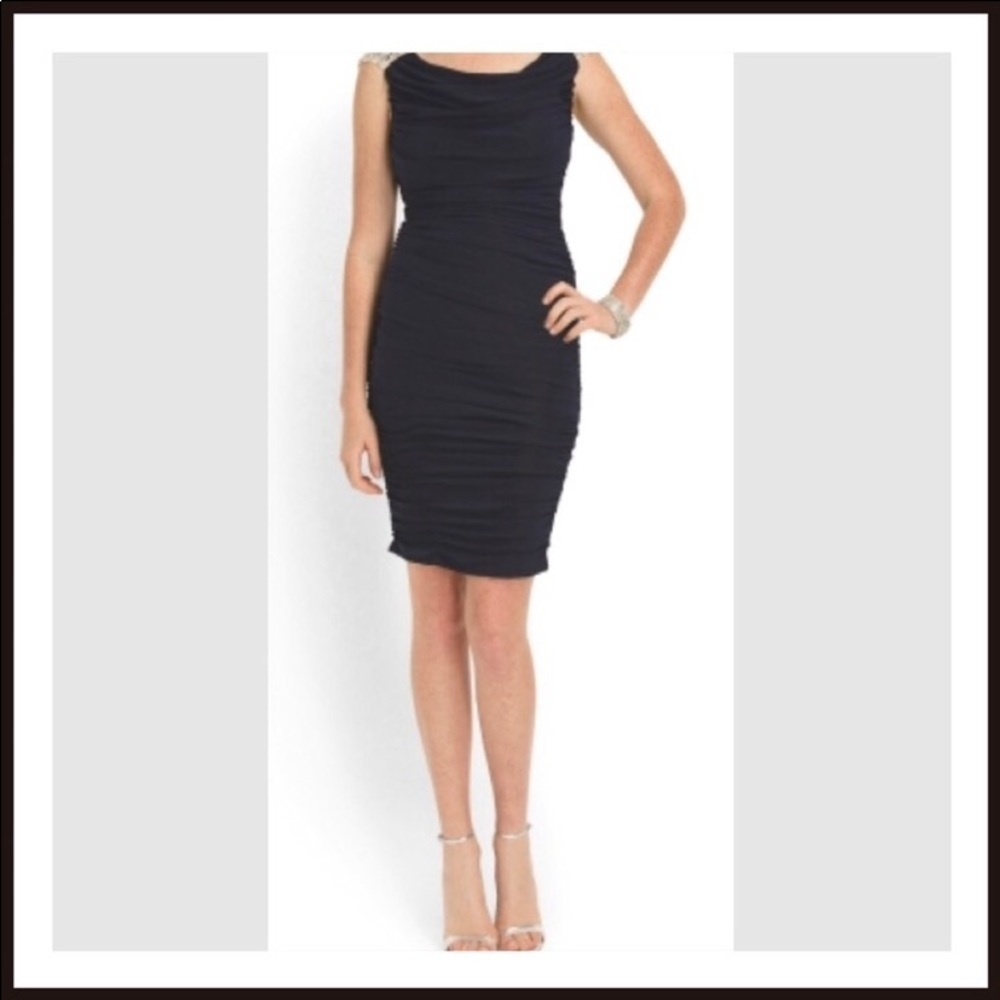 JS Boutiques Black Party Dress Size 8 NWT